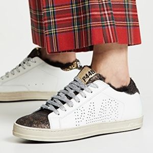 P448 John Sneakers White Monk Metallic Fur